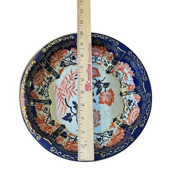 Floral Oriental Daher Decorated Ware Tin Plate 1971 England Blue Peach Gold VTG - Picture 6 of 7